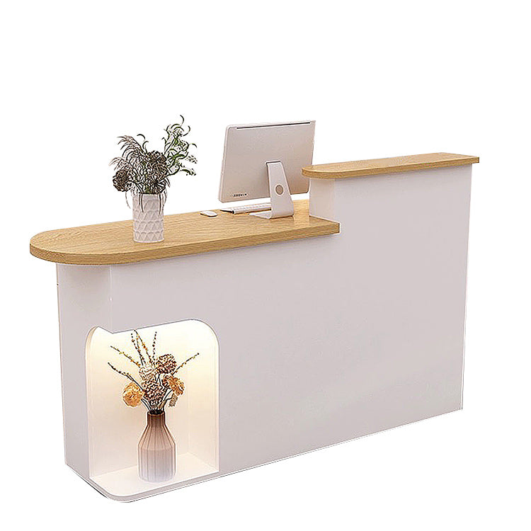 受付カウンター レジカウンター オフィス受付 事務用 鍵ロック 配線穴 シンプル オシャレ カスタマイズ可能 JDQT-N006