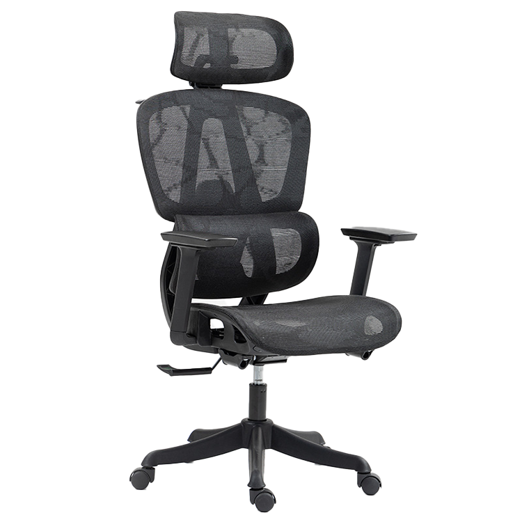 オフィスチェア ワークチェア パソコンチェア 人間工学 リクライニング 360°回転 メッシュ ブラック カスタマイズ可能 BGY-N003