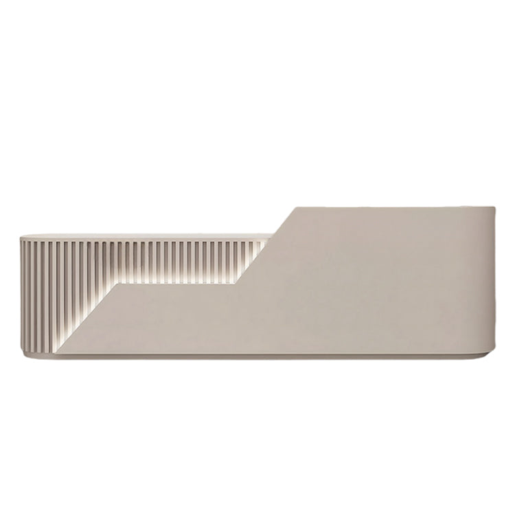 エントランス受付 レジカウンター フロント 店舗用 サロン 大容量収納 耐久性 ベージュ カスタマイズ可能 JDQT-BODS-N010