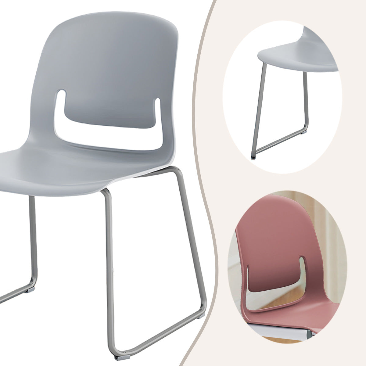 ダイニングチェア デスクチェア 会議椅子 研修会 作業用 ループ脚 メモ台 お手入れ簡単 シンプル 上質 カスタマイズ可能 BGY-N057