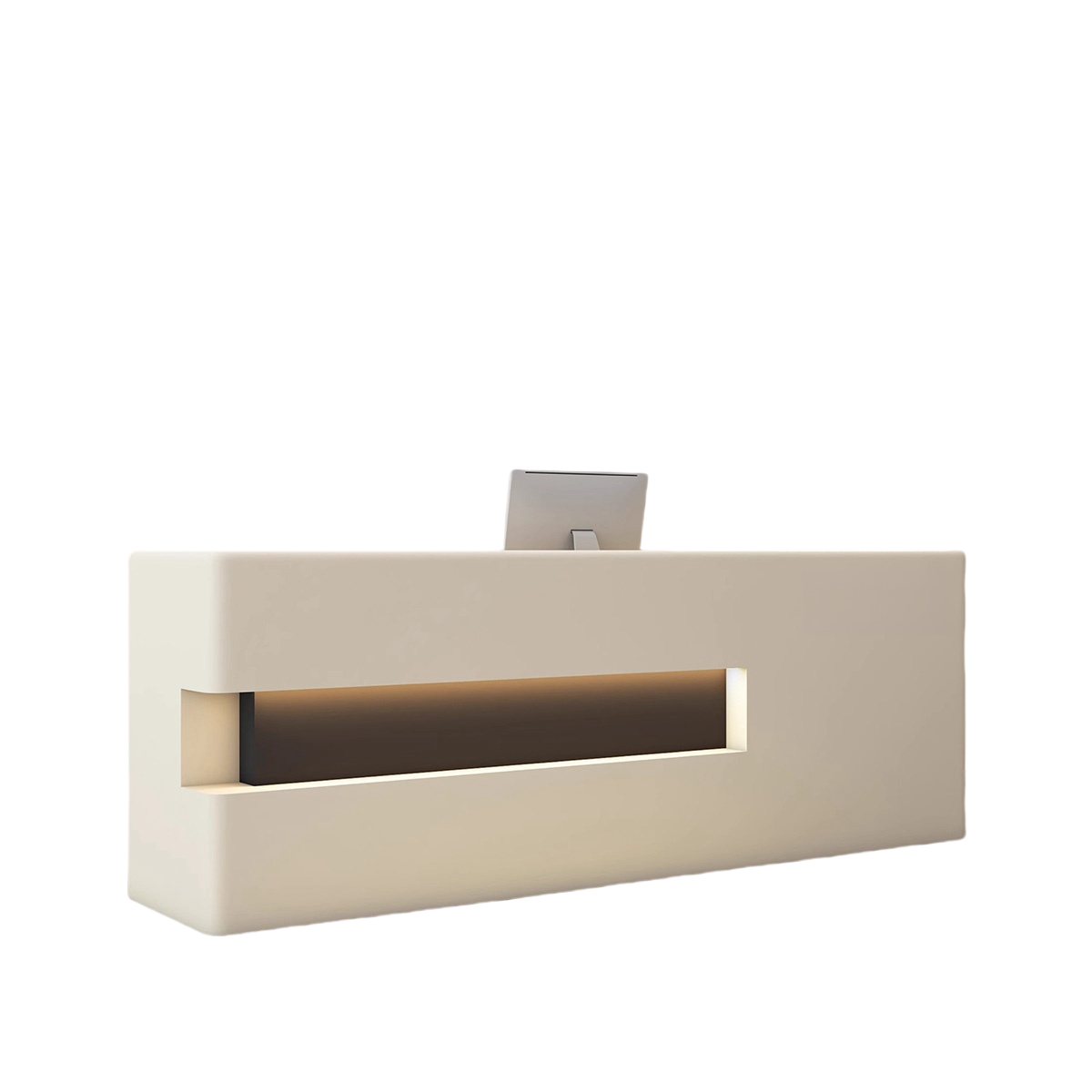 受付カウンター レジカウンター 受付台 エントランス受付 大型 サロン 大容量 グレー カスタマイズ可能 JDQT-BODS-N014