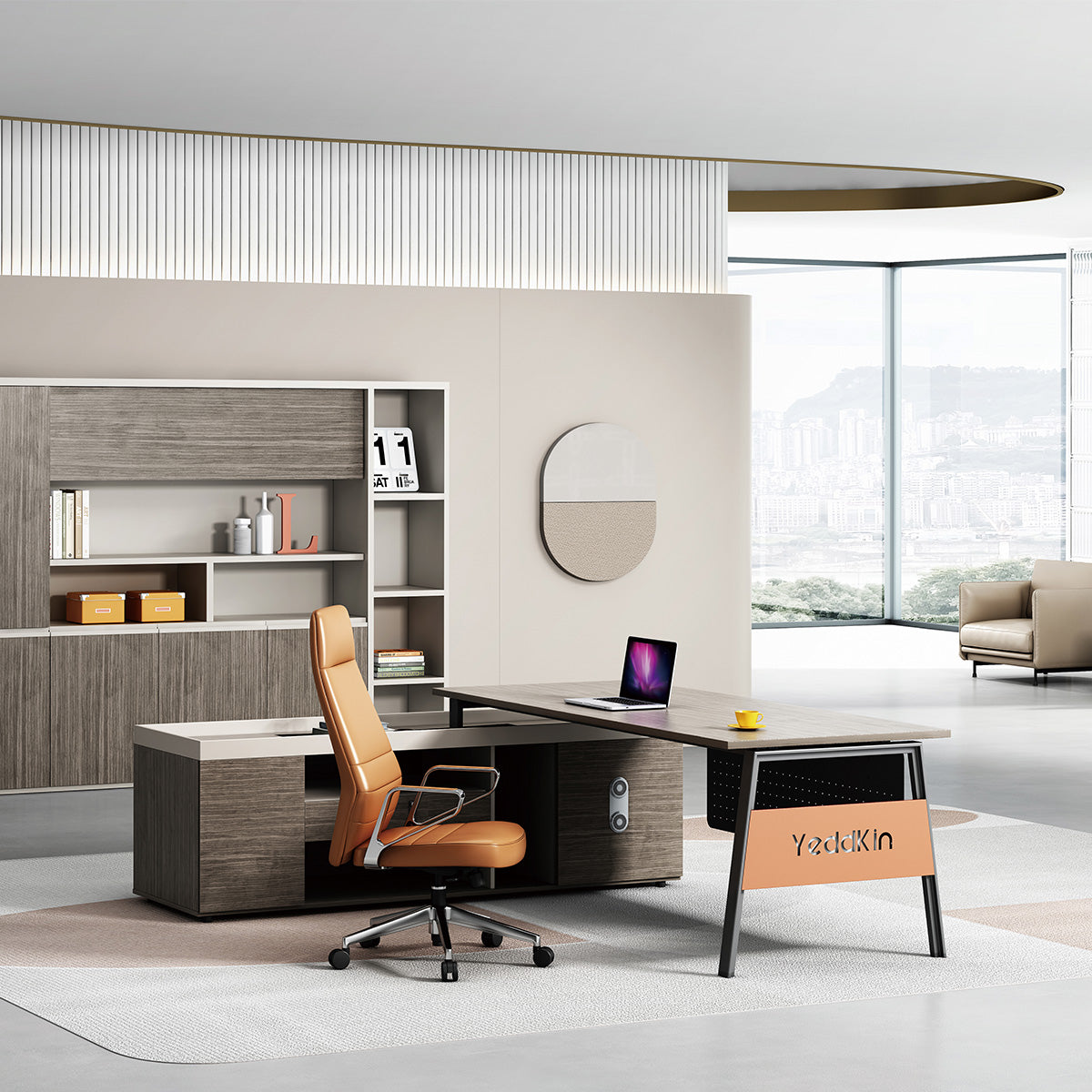 エグゼクティブデスク,オフィスデスク,社長机,役員用デスク,木目調,大