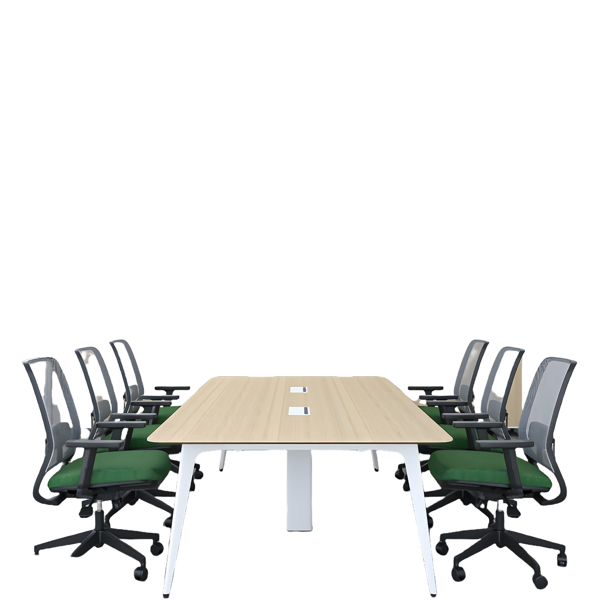 会議テーブル 作業テーブル ミーティングテーブル 大型テーブル 商談テーブル 会議室 会社用 商談用 丈夫なる脚 広々とした天板 R加工 配線ボックス付き 洗練 厚手 ナチュラル カスタマイズ可能 HYZ-YMSM-N001