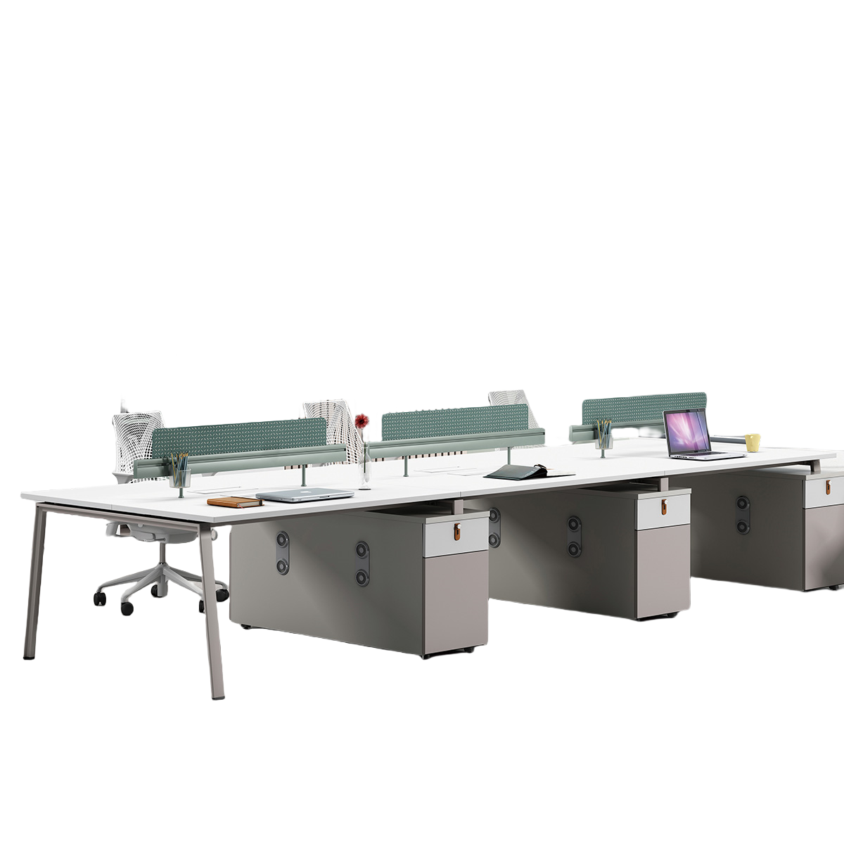 オフィスデスク 大型デスク 作業デスク 仕事用 作業用 事務用 多目的な仕切りパネル 広い天板 八字型脚 サイドワゴン 冷却ファン付き 鍵付き 丈夫 耐荷重 安定性 上質 シンプル ナチュラル カスタマイズ可能 YGZ-YDD-N013