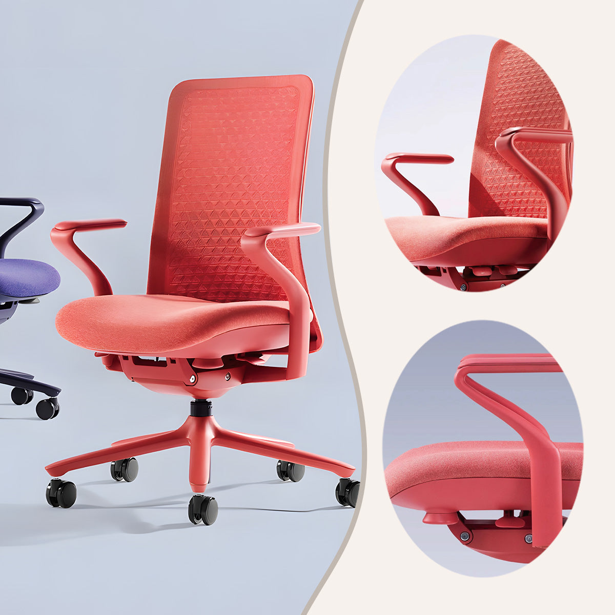 ワーキングチェア オフィスチェア 事務椅子 作業用 人間工学 PUキャスター ヘッドレスト ブラック カスタマイズ可能 BGY-N051