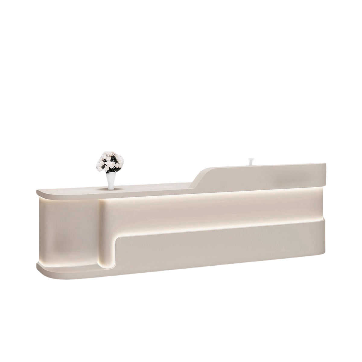 受付カウンター レジカウンター 大型 サロン 引き出し 鍵ロック 大容量収納 ベージュ カスタマイズ可能 JDQT-BODS-N025