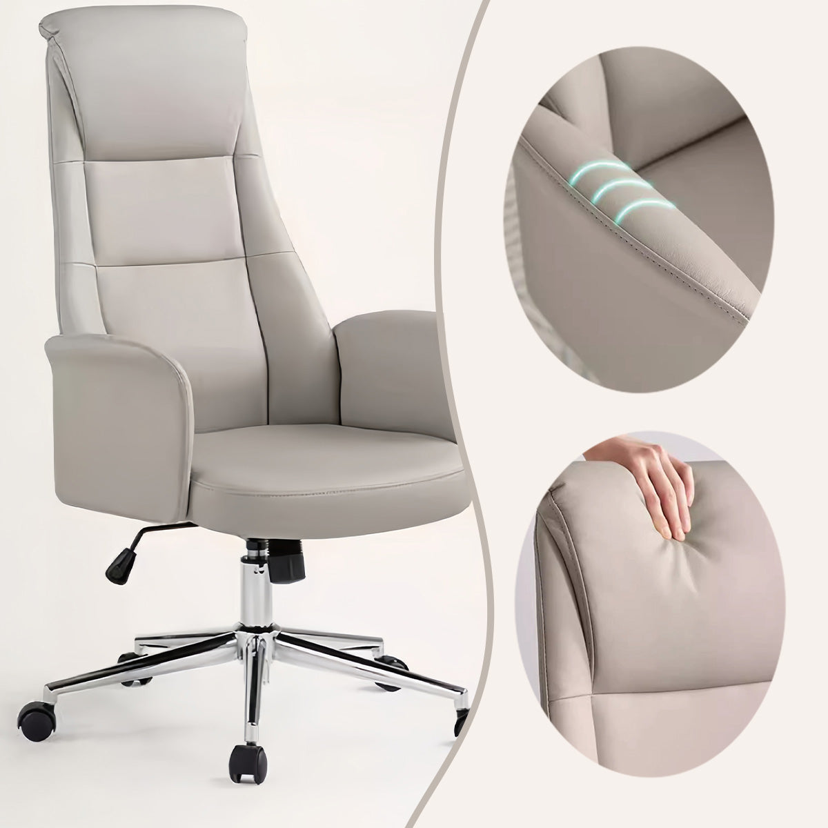 デスクチェア ハイバックチェア オフィスチェア 事務椅子 リグライニング 人間工学 肘掛け ブラック カスタマイズ可能 BGY-N052