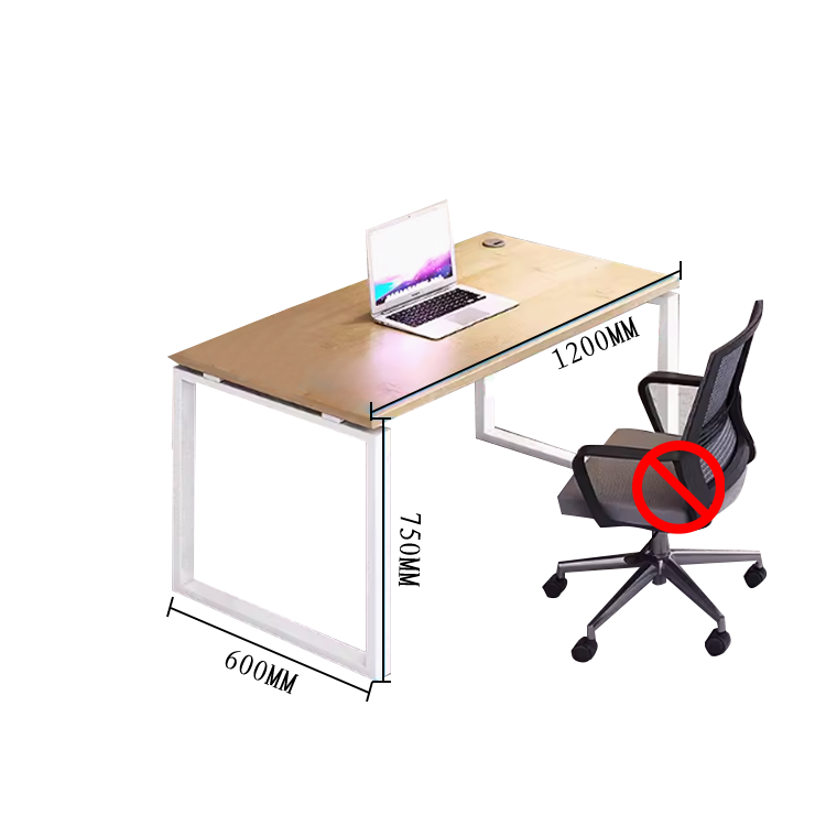 オフィスデスク 事務机 役員デスク 配線穴付き トップパネル シンプル スチールフレーム ナチュラル カスタマイズ可能 YGZ-N008