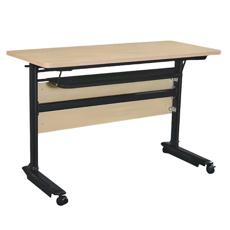 会議テーブル ミーティングテーブル テーブル キャスター 折りたたみ オープン収納 シンプル ナチュラル カスタマイズ可能 HYZ-N047