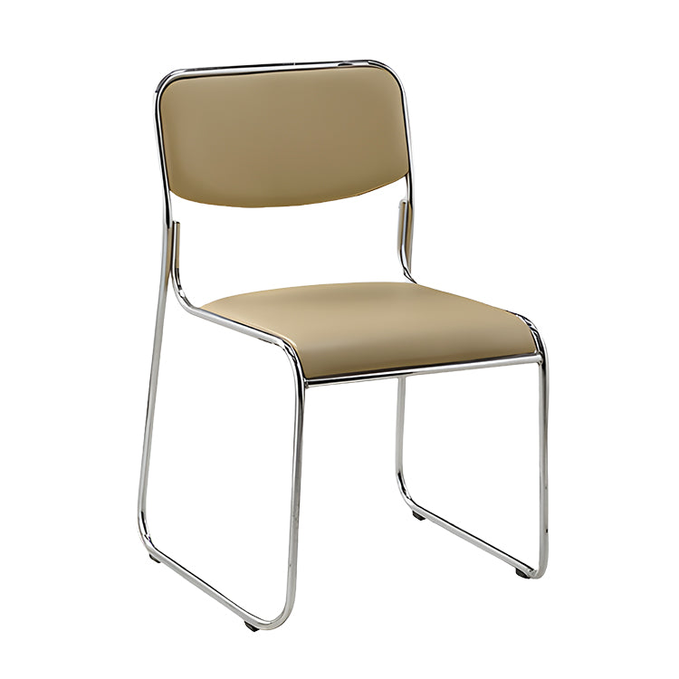 事務椅子 研修用チェア 省スペース キャップ スタッキング ループ脚 5脚 重ね可能 シンプル ブルー カスタマイズ可能 BGY-N050