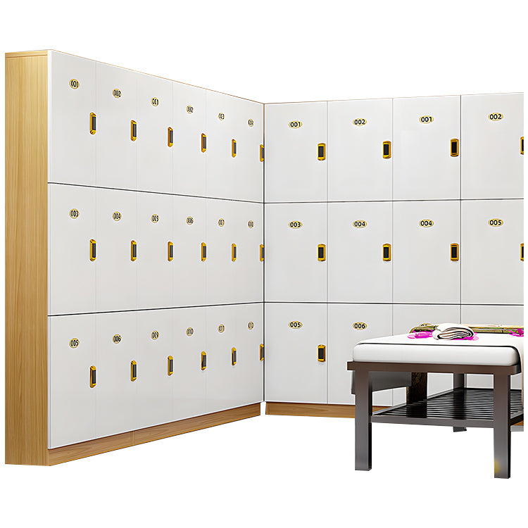 木製ロッカー 収納棚 ロッカー ジム 電子センサー式ロック 鍵付き 大容量収納 モダン ナチュラル カスタマイズ可能 BGCWG-N022