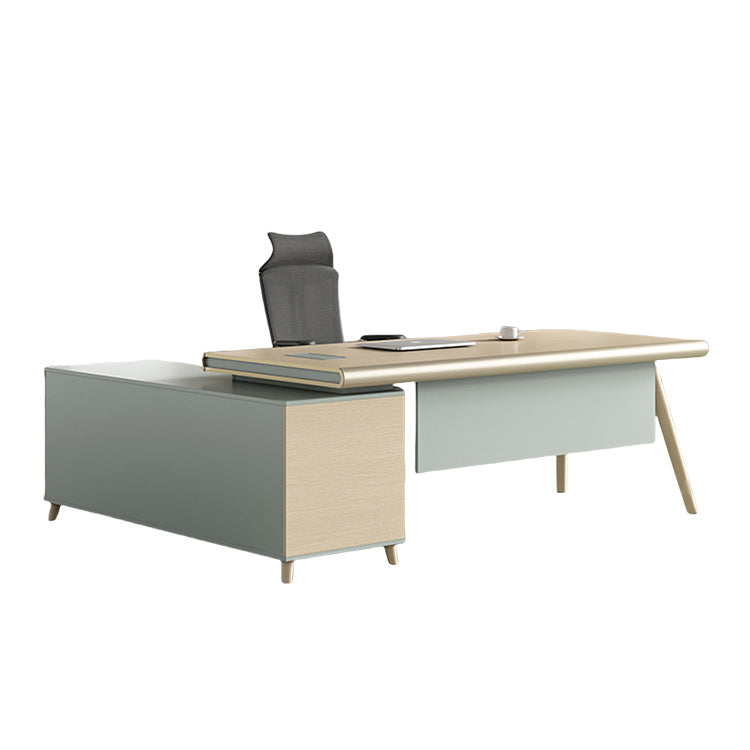 エグゼクティブデスク ワークデスク オフィスデスク ダイヤル錠 引き出し 配線ボックス 幕板 シンプル カスタマイズ可能 LBZ-N055