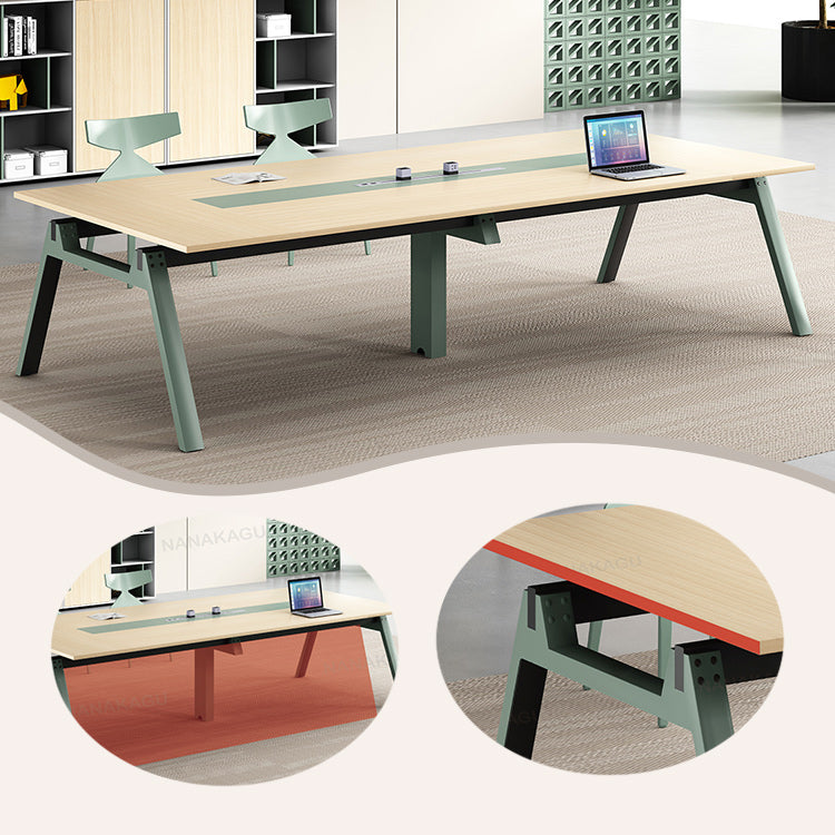 会議机 大型会議テーブル ミーティングテーブル ワークテーブル 商談テーブル 会議室 事務用 商談用 厚手の天板 広い天板 エッジ加工 Aの字構造 環境に優しい素材 安定性 耐久性 洗練 カスタマイズ可能 HYZ-YDD-N002