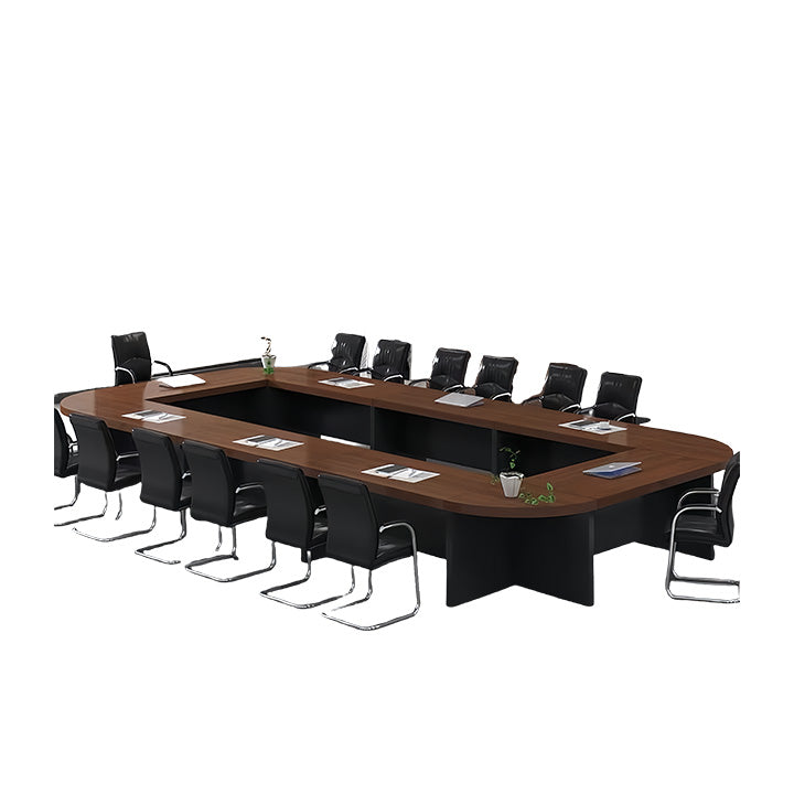 会議テーブル 大型会議テーブル ミーティングテーブル 会議室 木目調 組み合わせ自由 幕板付き おしゃれ カスタマイズ可能 HYZ-N041