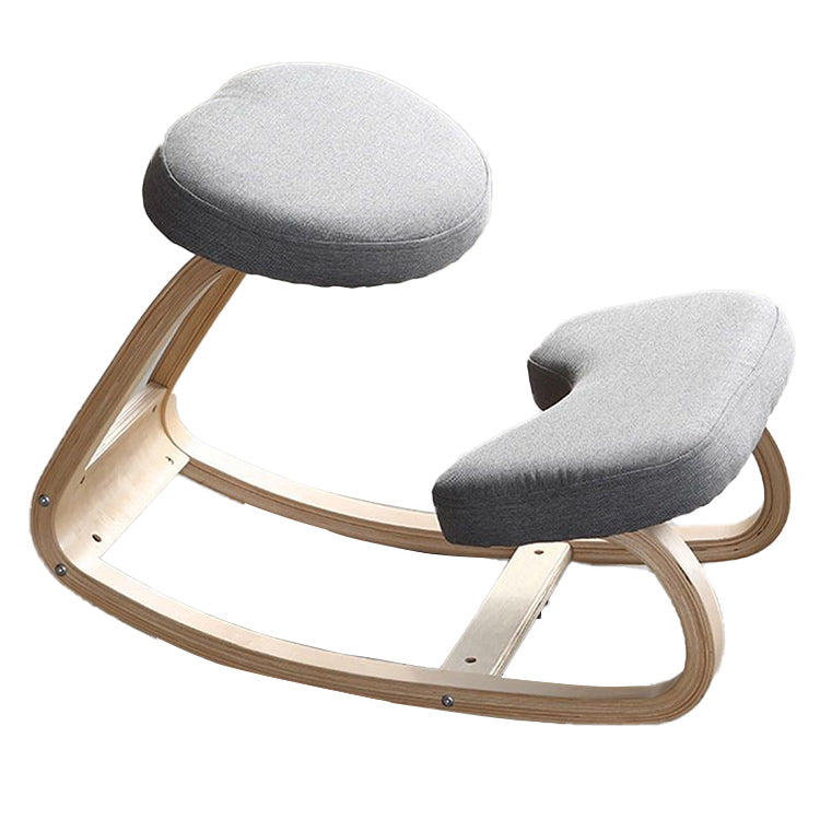 バランスチェア 人間工学チェア 在宅用 防滑バー付き 熱曲げ加工技術 シンプル ライトブラウン カスタマイズ可能 BGY-N014