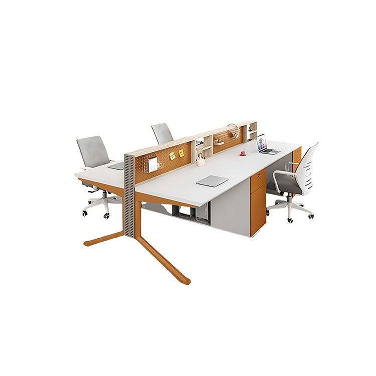 オフィスデスク 片袖デスク 作業机 ダイヤル錠 PC収納 コンセント 大容量収納 シンプル ホワイト カスタマイズ可能 YGZ-N043