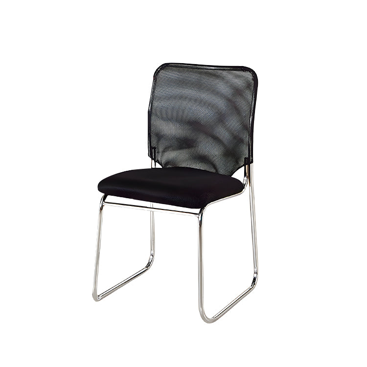 デスクチェア 事務椅子 会議椅子 省スペース メッシュ生地 重ね可能 スタッキング 通気性 シンプル 上質 ブラック BGY-N056