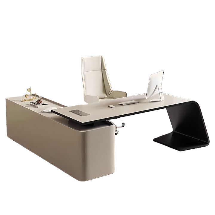 エグゼクティブデスク ワークデスク オフィスデスク デスク 役員デスク 焼付塗装 PC収納 引き出し カスタマイズ可能 LBZ-N052