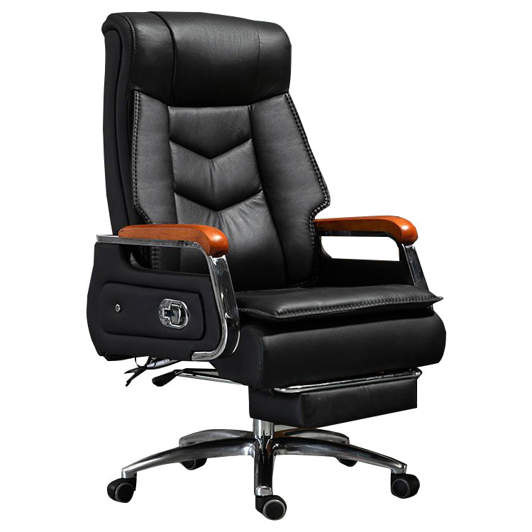 エグゼクティブチェア オフィスチェア 調節可能 人間工学 回転可能 昇降可能 肘掛け フットレスト 高級感 上質 ブラック LBY-N012