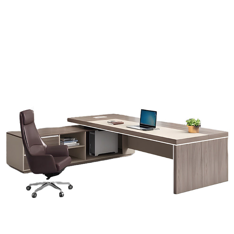 エグゼクティブデスク ワークデスク オフィスデスク デスク 仕事用 配線ボックス PC収納スペース 幕板 カスタマイズ可能 LBZ-N015