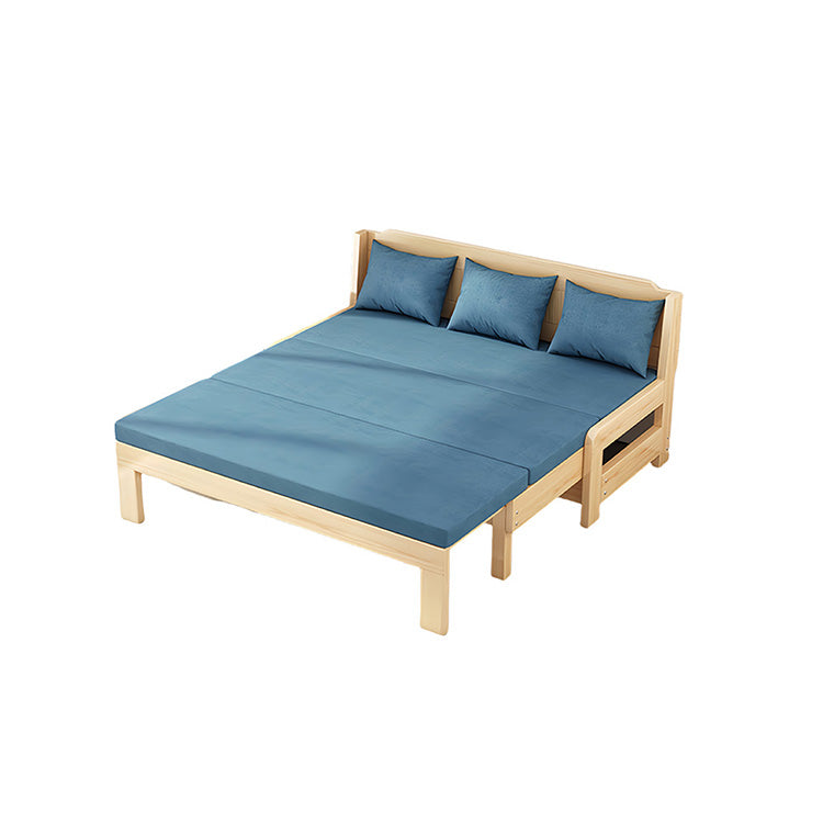 ソファベッド カウチソファ 伸長式ベッド 寝室用 省スペース 折り畳み式 コンパクト シンプル ブルー カスタマイズ可能 JYSF-N013