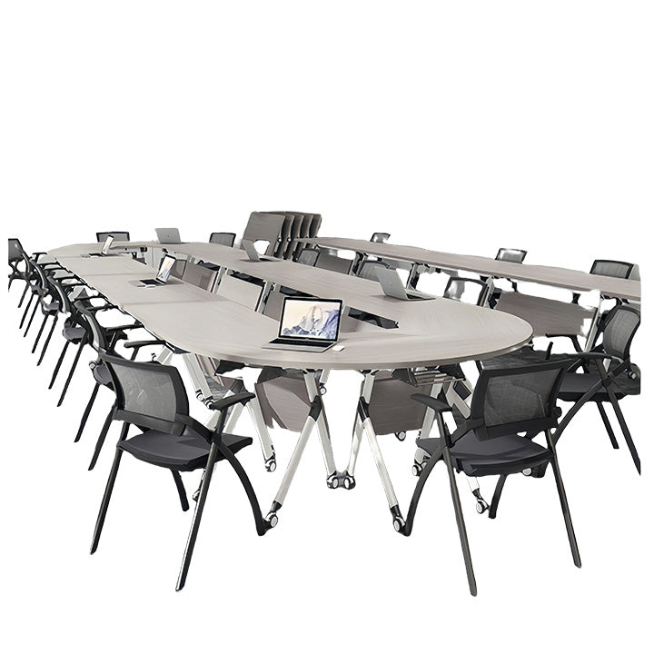 会議テーブル ミーティングテーブル 折りたたみテーブル 収納棚 キャスター 組み合わせ シンプル カスタマイズ可能 HYZ-N035