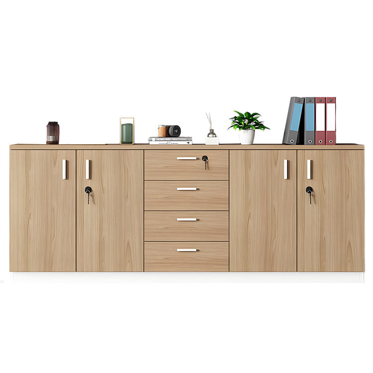 収納キャビネット オフィスキャビネット 鍵付き 引き出し 大容量収納 シンプル ウォールナット カスタマイズ可能 BGCWG-N043