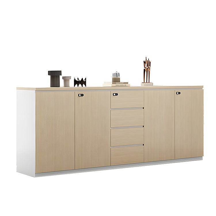 木製キャビネット 収納キャビネット  扉付き収納 ダイヤル錠 可動棚板 大容量収納 シンプル オーク カスタマイズ可能 BGCWG-N018