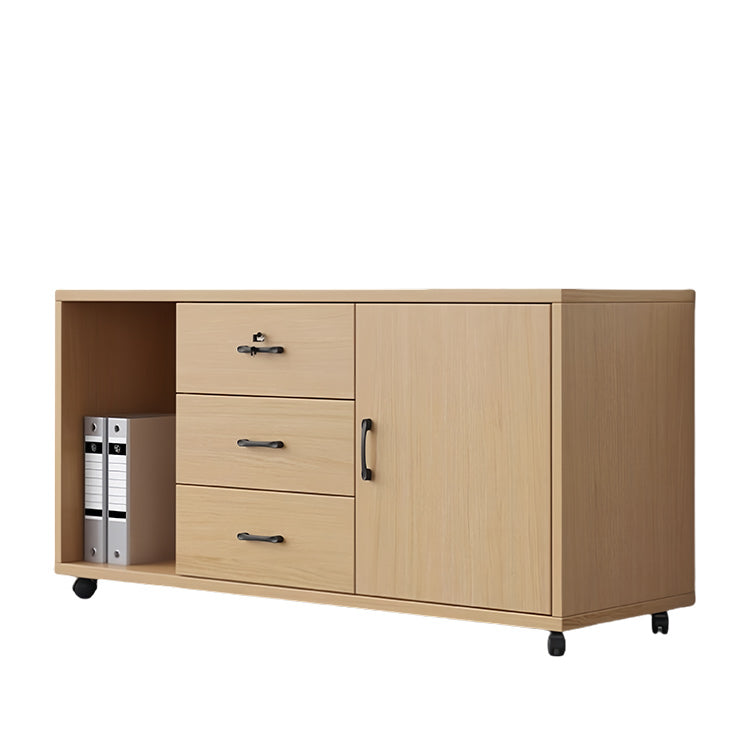 オフィスキャビネット サイドワゴン 鍵付き 引き出し 大容量収納 キャスター 分類収納 おしゃれ シンプル ナチュラル BGCWG-N051