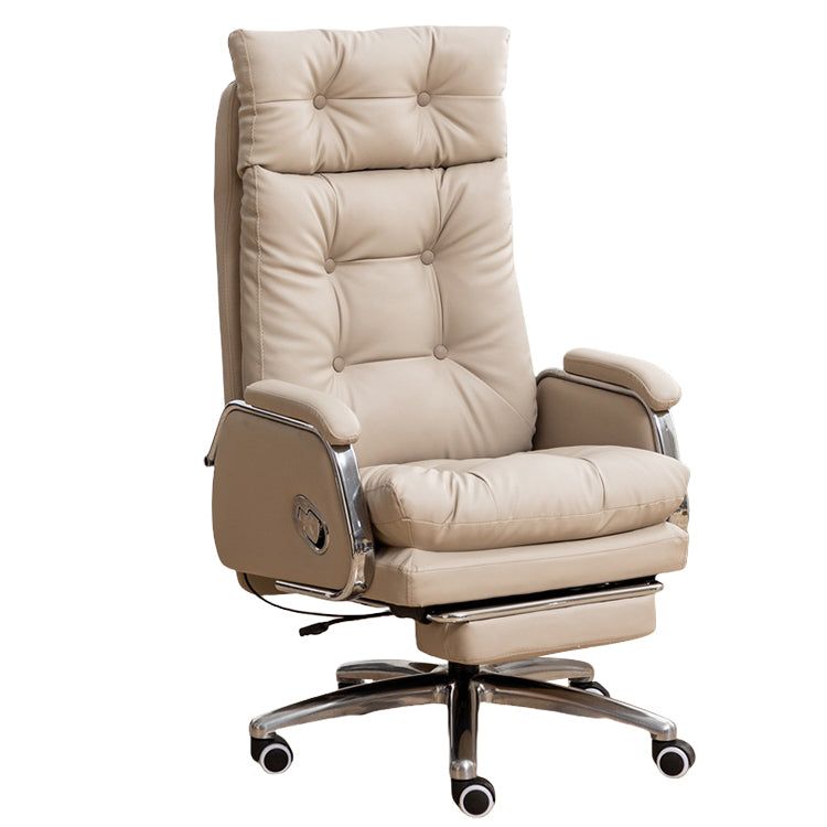 エグゼクティブチェア オフィスチェア 事務椅子 フットレスト 回転可能 キャスター 高品質 カーキ カスタマイズ可能 LBY-N032
