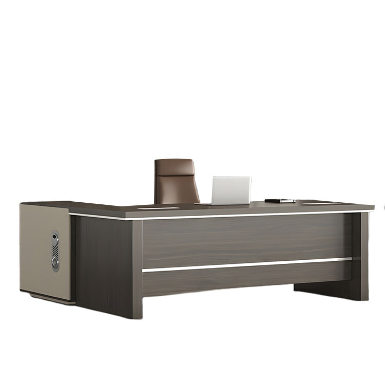 エグゼクティブデスク オフィスデスク 社長机 木製デスク 木目調 鍵付き 配線ボックス 大容量収納 カスタマイズ可能 LBZ-N033