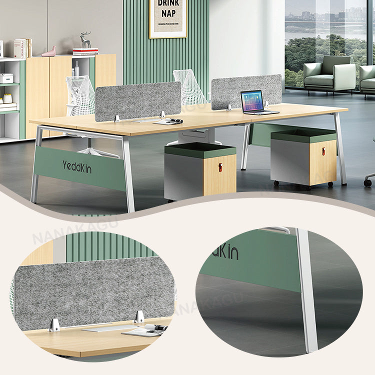 オフィスデスク 役員デスク 大型デスク 作業デスク 仕事用 作業用 事務用 仕切りパネル 広い天板 八字型脚 丈夫 耐荷重 安定性 おしゃれ シンプル ナチュラル カスタマイズ可能 YGZ-YDD-N008