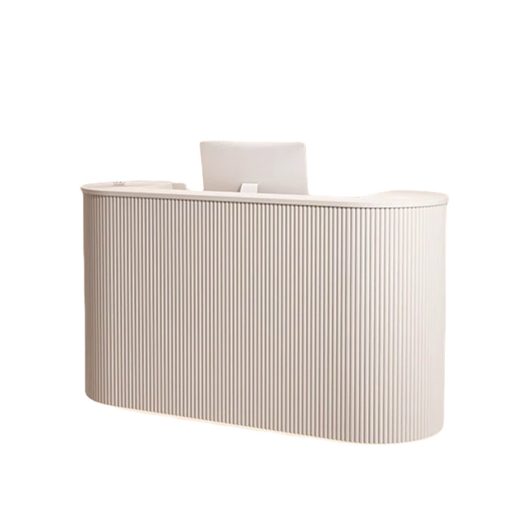 受付カウンター レジカウンター フロント 円弧型 上部天板 大容量収納 耐久性 洗練 スタイリッシュ カスタマイズ可能 JDQT-N028