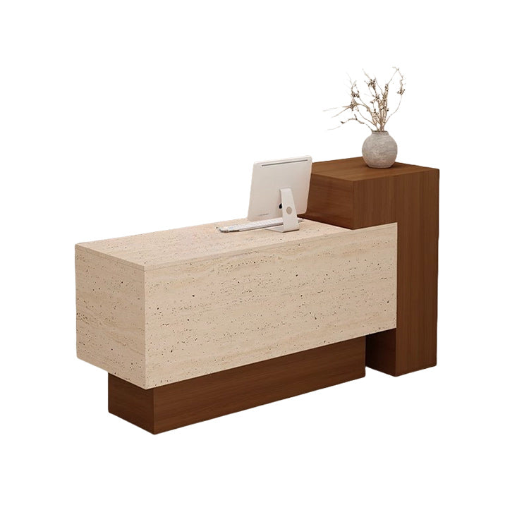 レジカウンター 受付台 フロント 受付用 鍵ロック 配線穴 大容量収納 シンプル ブラック カスタマイズ可能 JDQT-N031