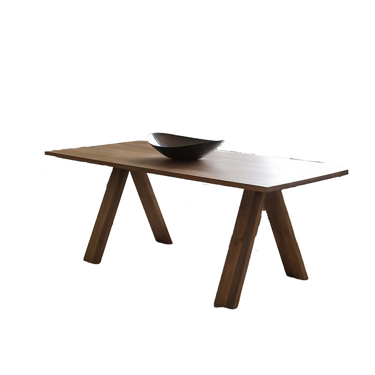 ダイニングテーブル 木製テーブル 長方形 食卓 パイン材 お手入れ簡単 重厚感 シンプル ウォールナット カスタマイズ可能 CZ-N037