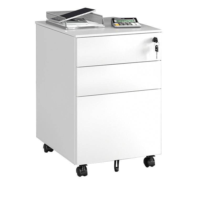 スチールワゴン サイドワゴン オフィスワゴン 引き出し 鍵付き コンパクト 大容量収納 ホワイト カスタマイズ可能 BGCWG-N025