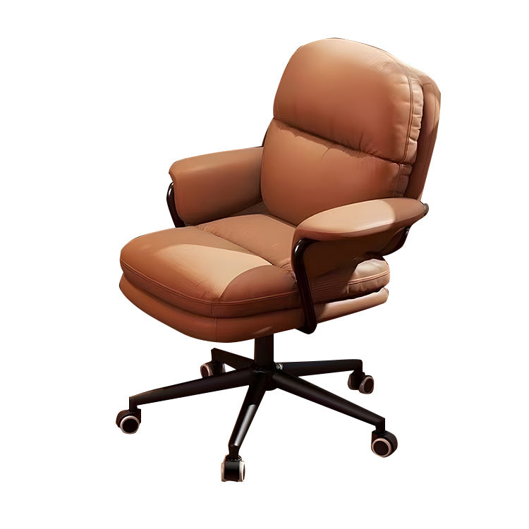 事務椅子 デスクチェア オフィスチェア パソコンチェア アームレスト リクライニング 肉厚 柔軟性 高品質 快適 ブラウン BGY-N013