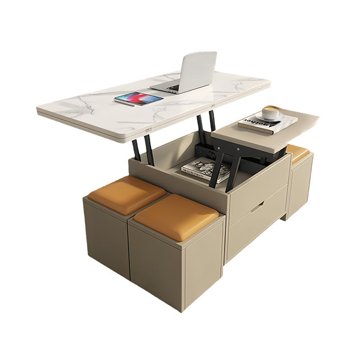 ダイニングテーブル サイドテーブル ローテーブル 昇降テーブル キャスター 伸縮 大容量収納 おしゃれ カスタマイズ可能 CZ-N004