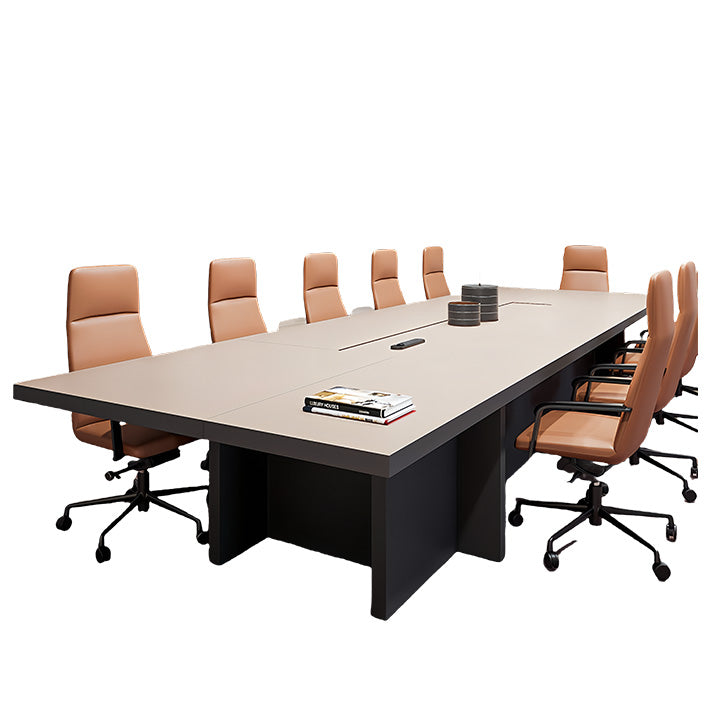 会議テーブル ミーティングテーブル 会議室 コンセント 厚み 安定性 メラミン化粧板 落ち着き モダン カスタマイズ可能 HYZ-N044