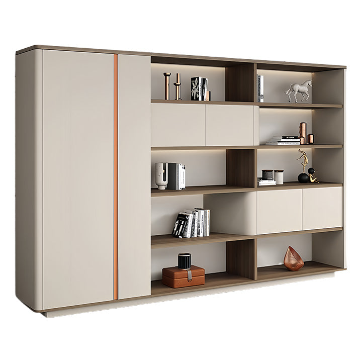 木製キャビネット オフィスキャビネット ディスプレイラック 収納ラック 多段式 ワードローブ 大容量収納 ベージュ BGCWG-N032