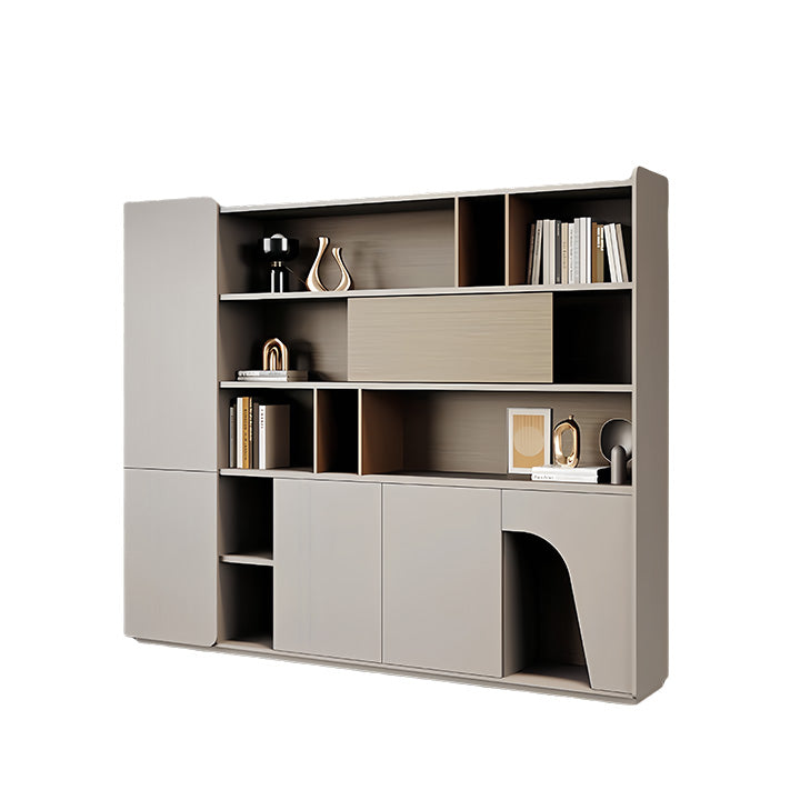 収納キャビネット オフィスキャビネット 社長室 扉付き収納 大容量収納 厚手 落ち着き 洗練 カーキ カスタマイズ可能 BGCWG-N035