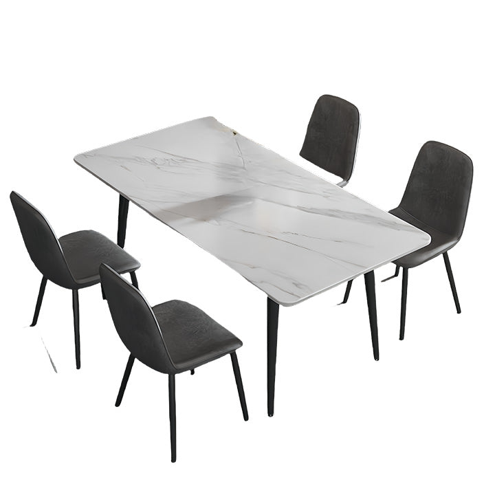 ダイニングテーブル 長方形 食卓 テーブル 在宅用 食事用 セラミック スチールフレーム おしゃれ ホワイト カスタマイズ可能 CZ-N005