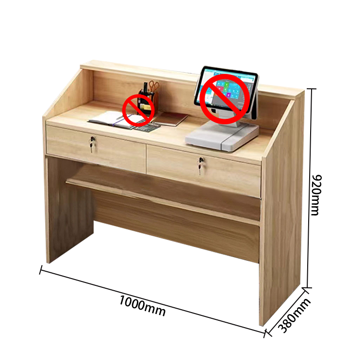 受付カウンター レジカウンター エントランス受付 配線穴 引き出し収納 大容量収納 傷付きにくい シンプル ナチュラル JDQT-N005