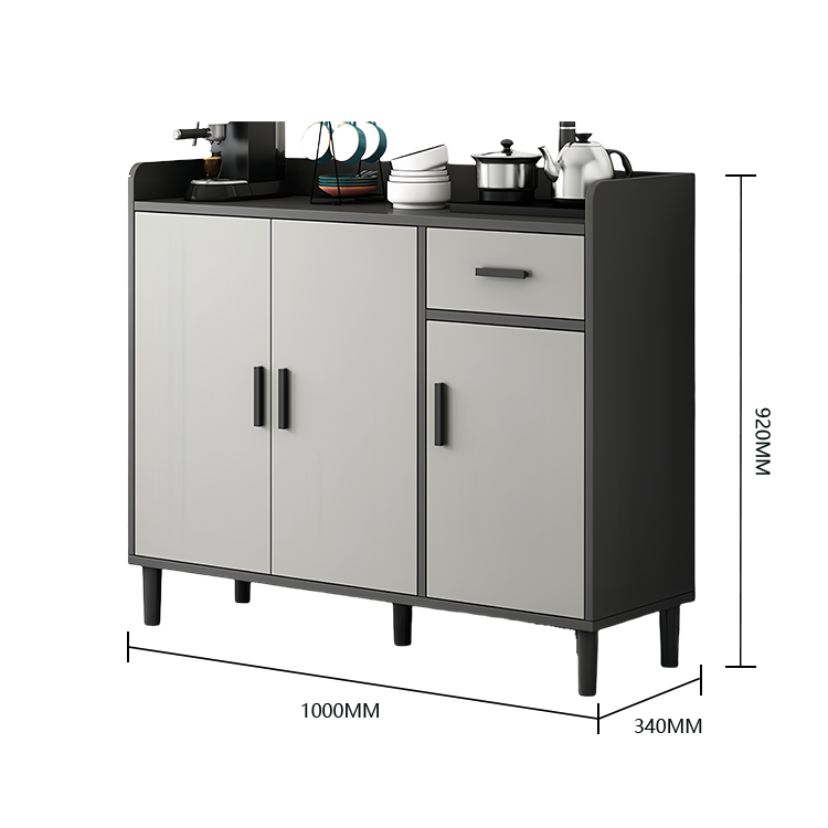 収納キャビネット リビング収納 壁面収納 収納棚 台所用 リビング用 引き出し 取っ手付き スペースグレー JYCWG-N004