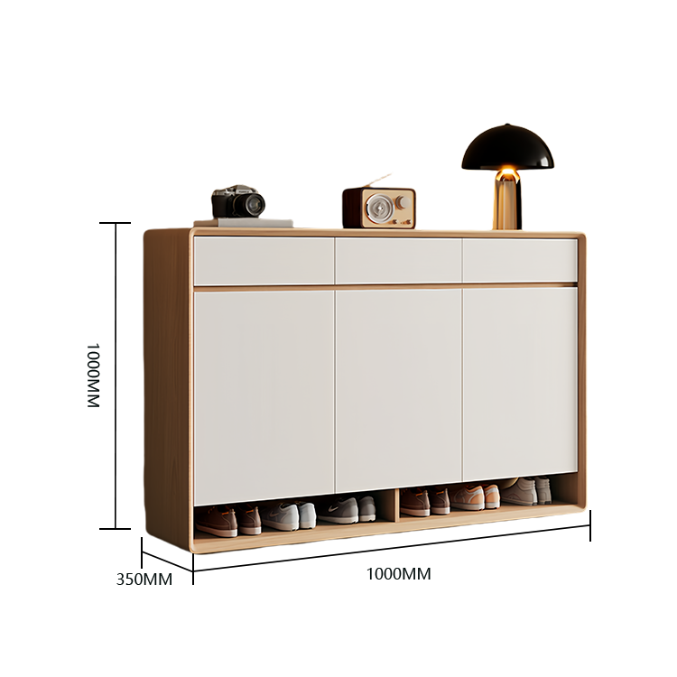 収納棚 棚 収納 キャビネット 下駄箱 収納キャビネット 玄関用 リビング用 室内 大容量 分類収納 引き出し収納 可動棚板 R加工 オープン収納 実用 上質 スタイリッシュ モダン ブラック JYCWG-N012