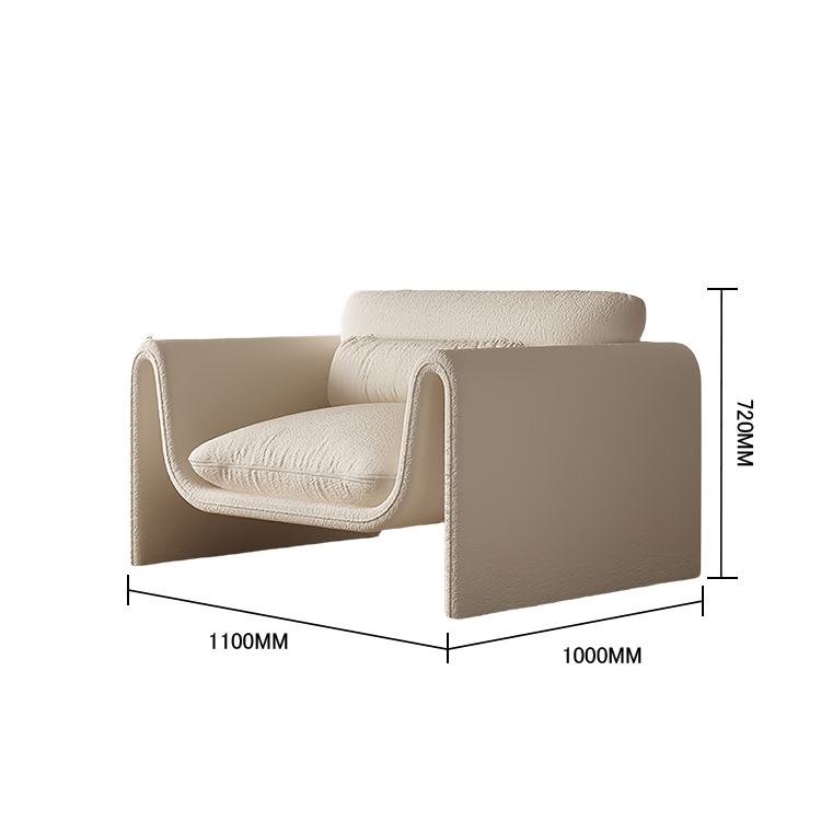 ソファ リビングソファ アームソファ 1人掛け 3人掛け ボア生地 人間工学 シンプル ホワイト カスタマイズ可能 JYSF-N009