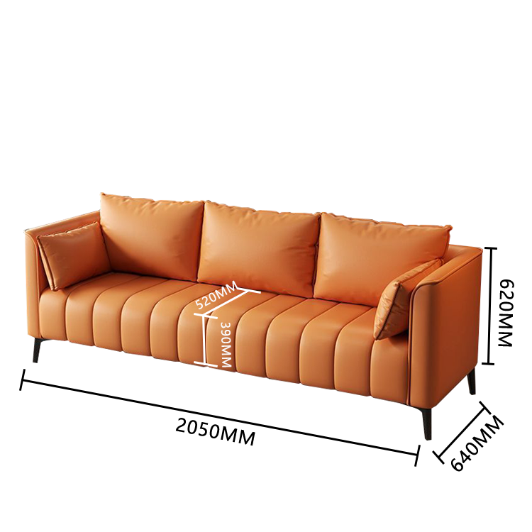 レザーソファー 応接ソファ 応接セット 受付ソファー 3人掛け 無垢材フレーム 柔軟性 シンプル ダークグレー JDSF-N001