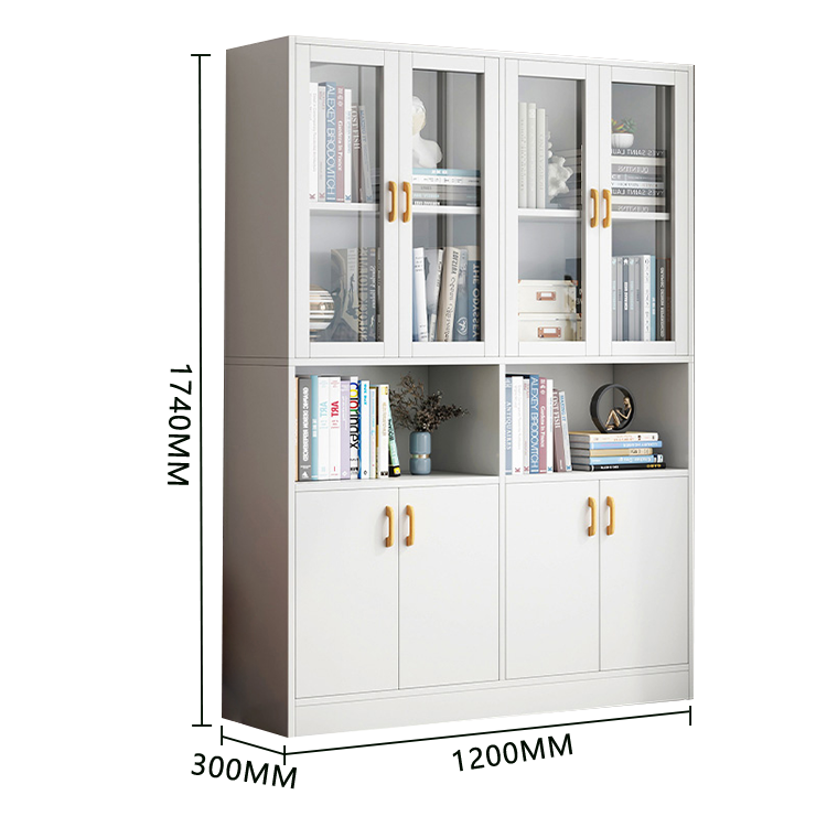 木製キャビネット 収納キャビネット ガラス扉 引き出し収納 大容量収納 多段 鍵付き ナチュラル カスタマイズ可能 BGCWG-N023