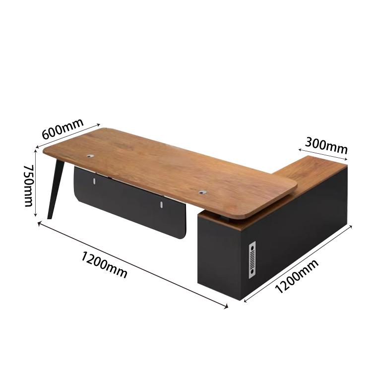 オフィスデスク エグゼクティブデスク 社長机 R加工 サイドキャビネット 幕板 配線穴 大容量 シンプル カスタマイズ可能 LBZ-N013