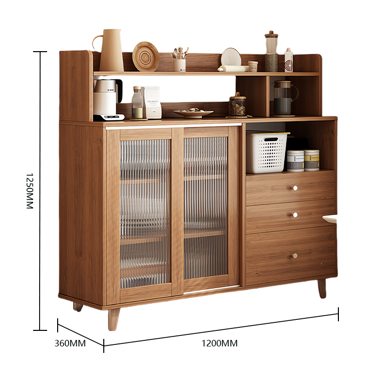 収納キャビネット リビング収納 壁面収納 キャビネット 収納棚 台所用 リビング用 ロビー 引き出し スライド式扉 丸型取っ手 丈夫な脚 R加工 分類収納 耐久性 実用 スタイリッシュ ナチュラル カスタマイズ可能 JYCWG-N003